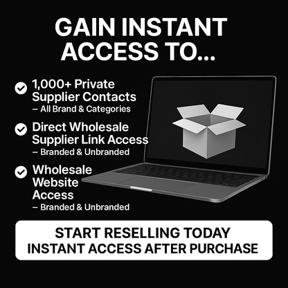 1,000+ Verified Suppliers – Make £200+ Profit Per Item